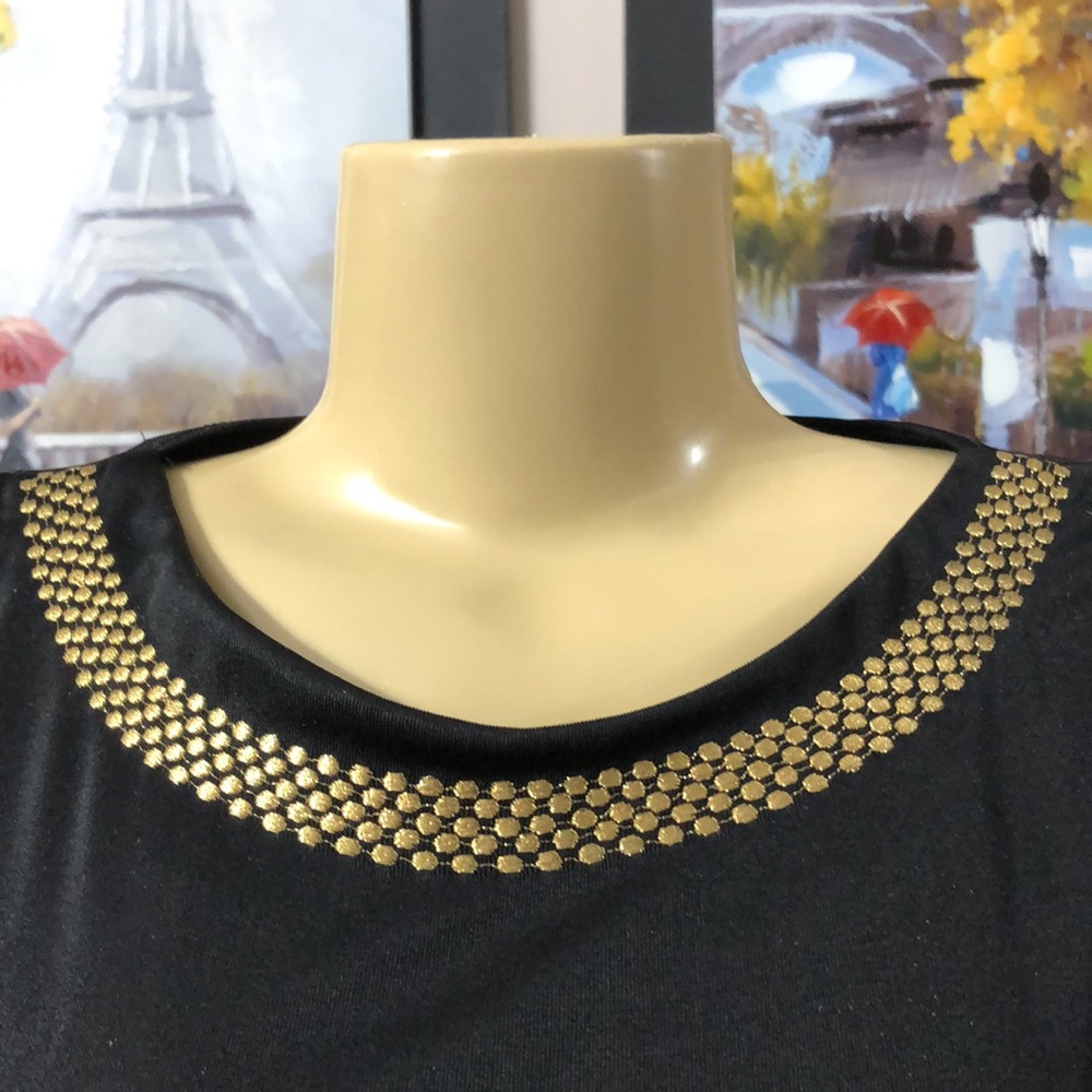 Black Top With Gold Decoration Size 10p View 3
